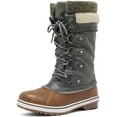 thumbnail image 1 of Dream Pairs Women Waterproof Winter Warm Snow Faux Fur Lined Flat Mid Calf Boots MONTE_02 TAN/KHAKI Size 6, 1 of 7