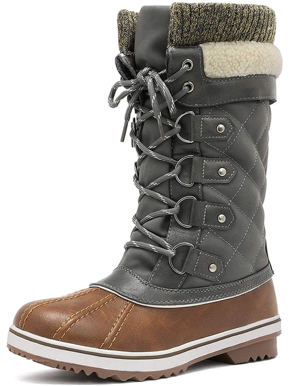 Women Waterproof Winter Warm Snow Outdoor Mid Calf Boots MONTE_02 TAN/KHAKI Size 9