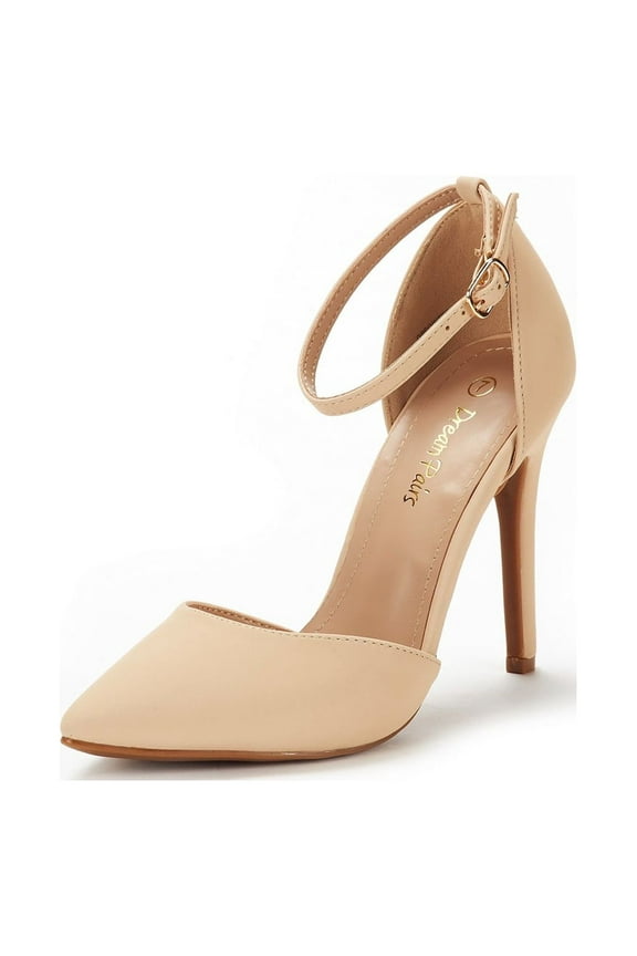 Women's Ankle Strap High Heel Pointed Toe Stilettos Wedding Dress Pumps Shoes OPPOINTED_LACEY