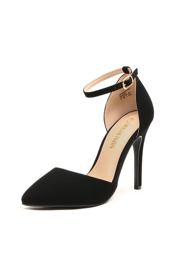 Women's Ankle Strap High Heel Pointed Toe Stilettos Wedding Dress Pumps Shoes OPPOINTED_LACEY