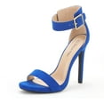 thumbnail image 1 of BURUDANI Women's Ankle Strap Open Toe Stilettos High Heel Sandals Party Dress Royal/Blue Size 6.5, 1 of 4