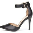 thumbnail image 1 of Dream Pairs Women's Ankle Strap Stilettos Pointed Toe High Heel Pumps Shoes OPPOINTED-ANKLE BLACK Size 10, 1 of 5
