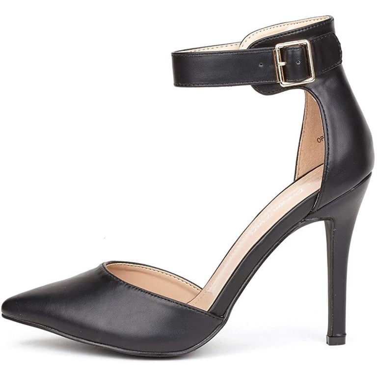 Dream Pairs Women's Ankle Strap Stilettos Pointed Toe High Heel