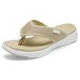thumbnail image 1 of Dream Pairs Women's Arch Support Soft Cushion Flip Flops Thong Sandals Slippers BREEZE-2 BEIGE Size 9, 1 of 7