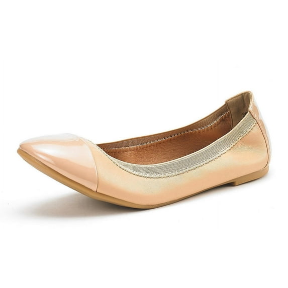Dream Pairs Women's Ballerina Ballet Flats Classic Pointed Toe Slip On Shoes SOLE-FLEX NUDE Size 6