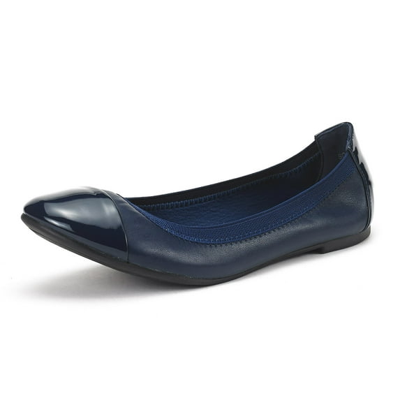 Dream Pairs Women's Ballerina Ballet Flats Classic Pointed Toe Slip On Shoes Sole-Flex Navy Size 6