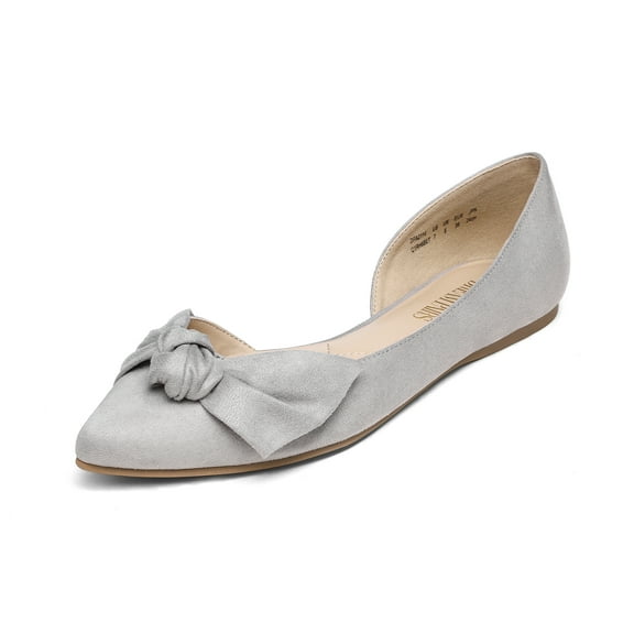 Dream Pairs Women's Ballet Flats Comfortable Pointed Toe Dressy Bow Cute Flats Shoes DFA2110-NEW