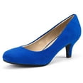 thumbnail image 1 of Dream Pairs Women's Bridal Wedding Party Low Heel Pump Shoes Luvly Royal/Blue Size 12, 1 of 6