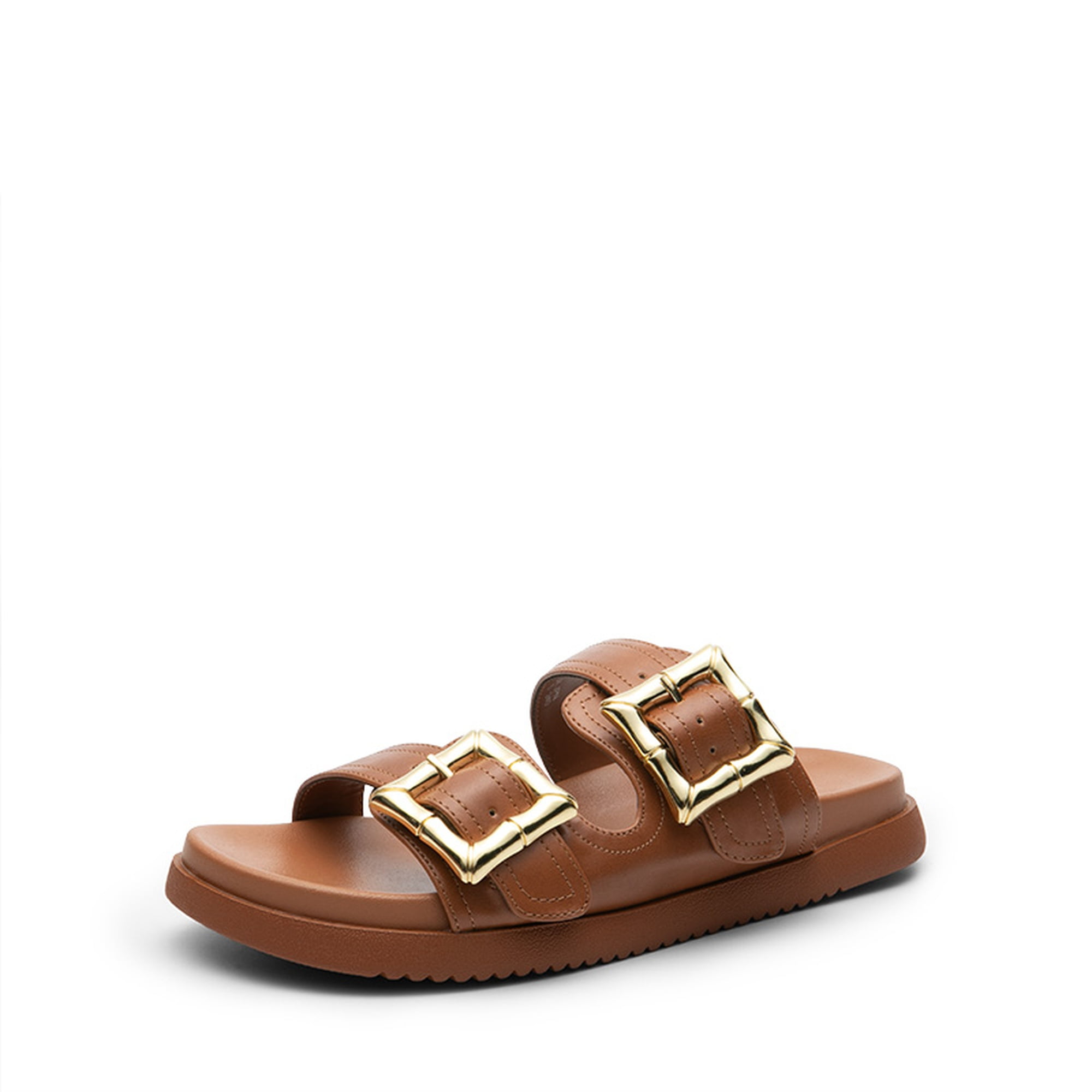 Dream Pairs Women's Buckle Slide Sandals – Vegan Leather Flatform