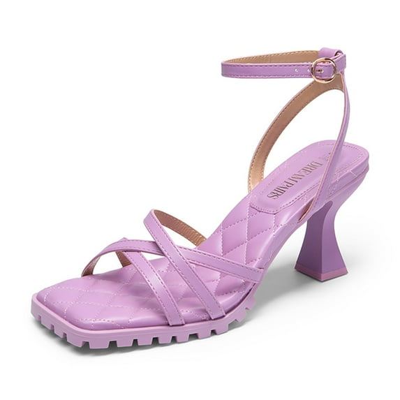 Dream Pairs Women's Buckle Strap Open Toe Heels