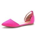 thumbnail image 1 of Dream Pairs Women's Casual D'Orsay Pointed Plain Ballet Comfort Soft Slip On Flats Shoes FUCHSIA FLAPOINTED-NEW size 8.5, 1 of 3