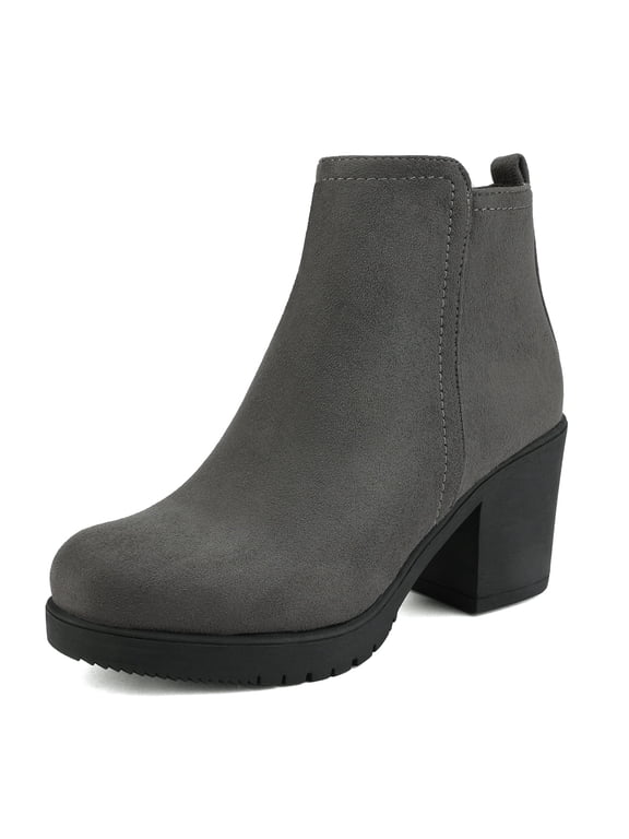 Women's Chunky Heel Platform Ankle Boots