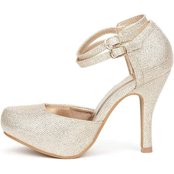 Dream Pairs Women's Classy Mary Jane Double Ankle Strap Almond Toe High Heel Dress Shoes Office-02