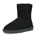 thumbnail image 1 of Dream Pairs Women's Comfort Suede Mid Calf Warm Winter Snow Boots Shorty_New Black Size 8, 1 of 3