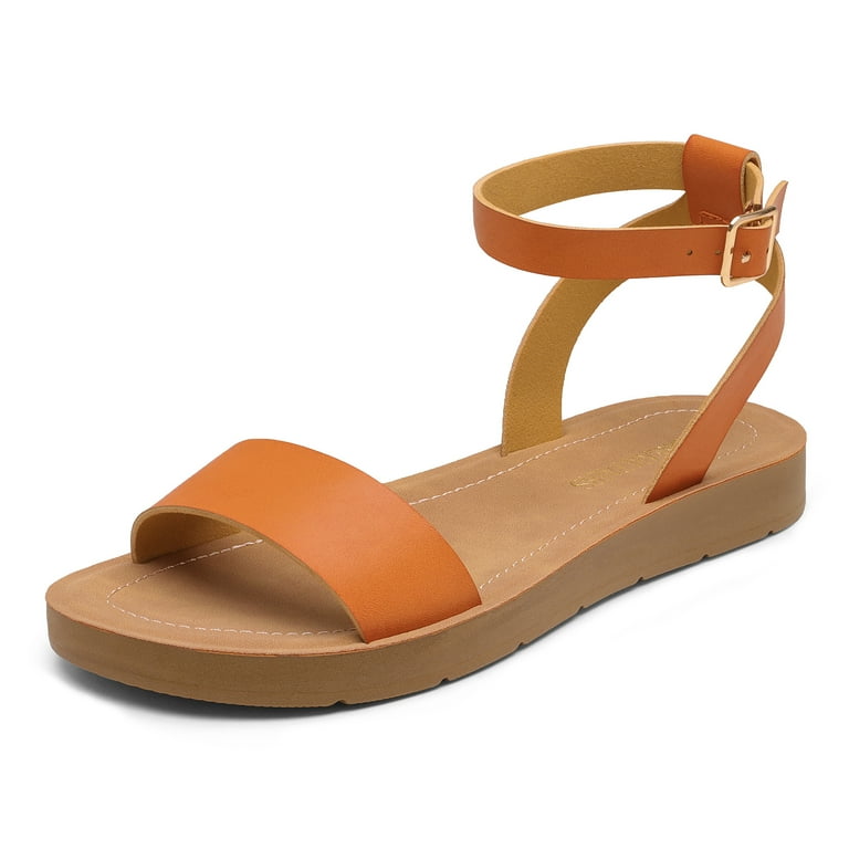 Dream Pairs Women s Cute Open Toes Ankle Strap Summer Flat Sandals ELENA 5
