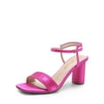 thumbnail image 1 of Dream Pairs Women's Cylinder-Heel Sandals Square Toe Buckle Closure, 1 of 7