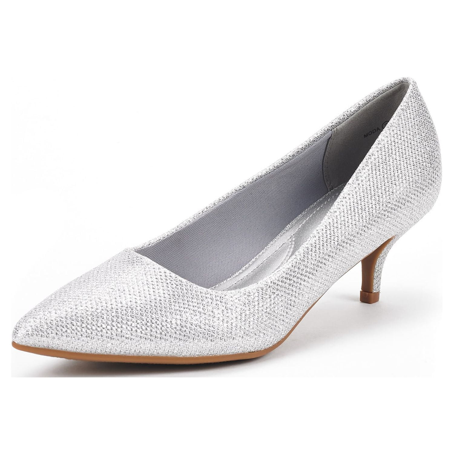 Silver Glitter Low Heel Pointed Toe Dress Pump Shoes Bangladesh Ubuy