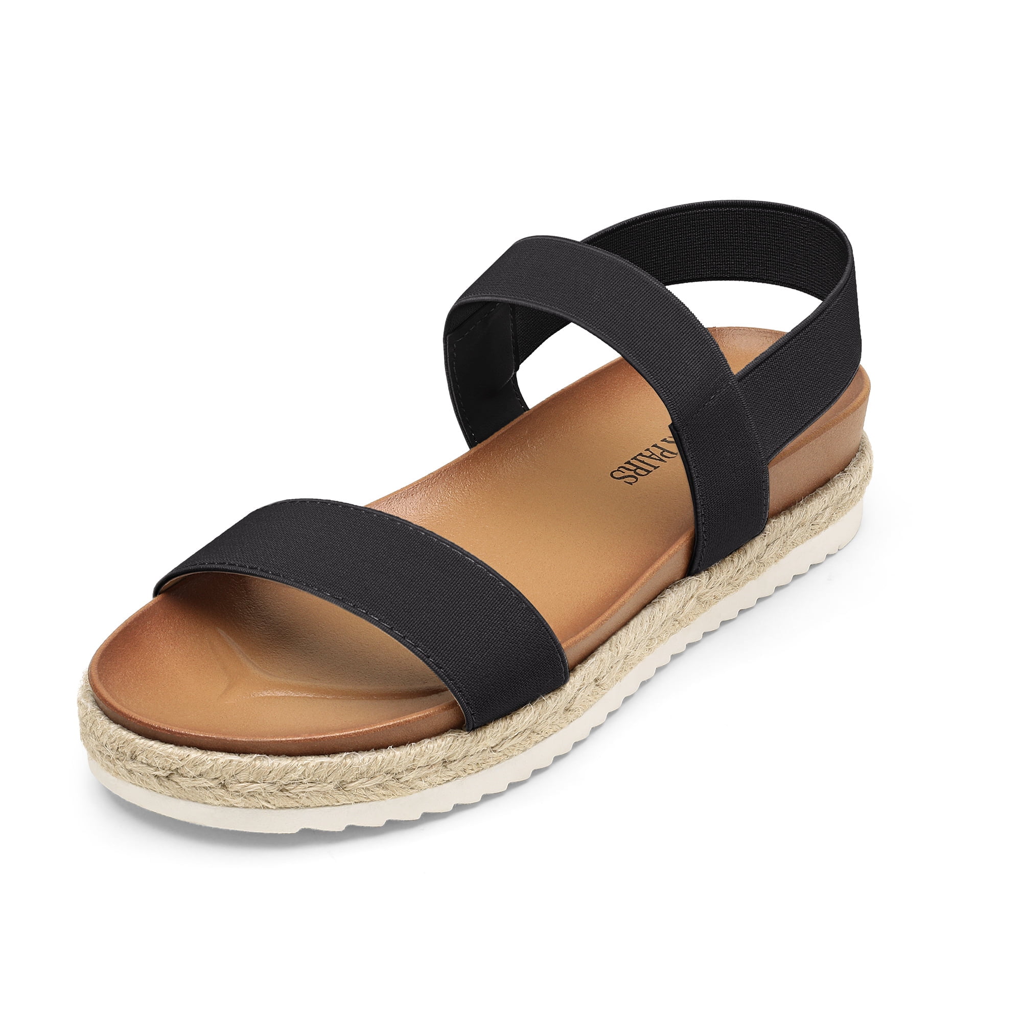 Hjelm Svig Ingen Dream Pairs Women's Elastic Ankle Strap Open Toe Espadrille Platform Sandals  ROSAN BLACK Size 6 - Walmart.com