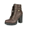 thumbnail image 1 of BURUDANI Women’s Chunky Heel Ankle Boots High Heeled Booties with Lace-Up Fashion, 1 of 5