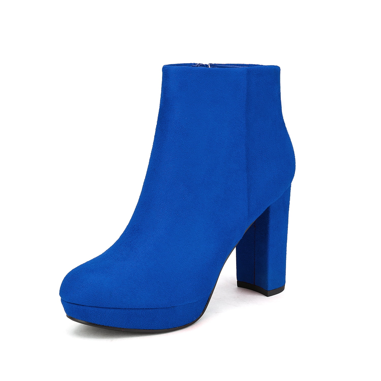 blue heel boot
