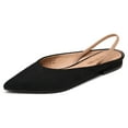 thumbnail image 1 of Dream Pairs Women's Fashion Ballet Flats Dressy Pointed Toe Slingback Flats Shoes DFA2111 BLACK/SUEDE Size 6.5, 1 of 5