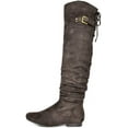 thumbnail image 1 of Dream Pairs Women's Fashion Casual Over The Knee Pull On Slouchy Boots COLBY BROWN Size 7.5, 1 of 5