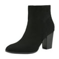 thumbnail image 1 of Dream Pairs Women's Fashion Chunky Block Heel Ankle Boots Party Work Ankle Boots ANITA BLACK/SUEDE Size 8.5, 1 of 5