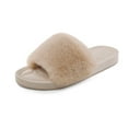 thumbnail image 1 of Dream Pairs Women's Fashion Comfort Fluffy Open Toe Slides Shoes Fuzzy House Slippers DSL219W APRICOT Size 8, 1 of 5