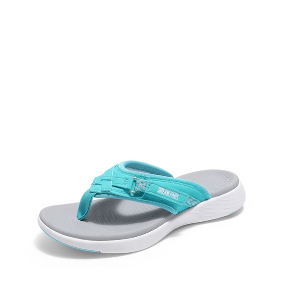 DREAM PAIRS Women'S Fashion Flip Flops Comfort Arch Support Soft Cushion Sandals Slippers Mint Size 10