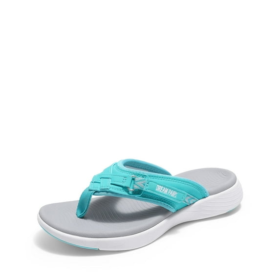 DREAM PAIRS Women'S Fashion Flip Flops Comfort Arch Support Soft Cushion Sandals Slippers Mint Size 11