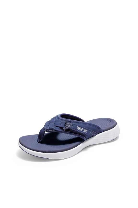 Women'S Fashion Flip Flops Comfort Arch Support Soft Cushion Sandals Slippers Navy Size 8.5