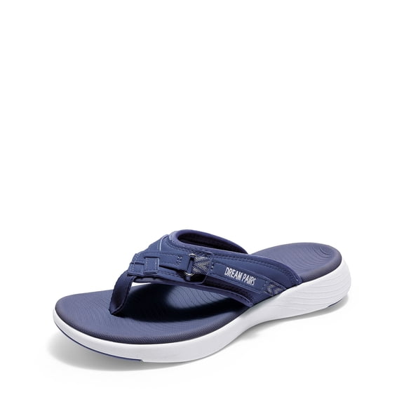 DREAM PAIRS Women'S Fashion Flip Flops Comfort Arch Support Soft Cushion Sandals Slippers Navy Size 9.5