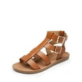thumbnail image 1 of **Dream Pairs Women’s Gladiator Sandals – Strappy Flat Sandals with Adjustable Straps & Cushioned Footbed, 1 of 7