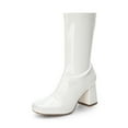 thumbnail image 1 of Dream Pairs Women's Low Block Heel Mid Calf Gogo Boots Square Toe with Zipper for Party Cosplay and Dance, 1 of 7
