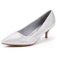 thumbnail image 1 of Dream Pairs Women's Low Heel D'Orsay Pointed Toe Pump Shoes Wedding Party Shoes, 1 of 7