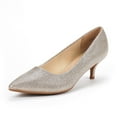 thumbnail image 1 of Dream Pairs Women's Low Heel D'Orsay Pointed Toe Pump Shoes Wedding Party Shoes, 1 of 7