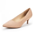 thumbnail image 1 of Dream Pairs Women's Low Heel D'Orsay Pointed Toe Pump Shoes Wedding Party Shoes, 1 of 7
