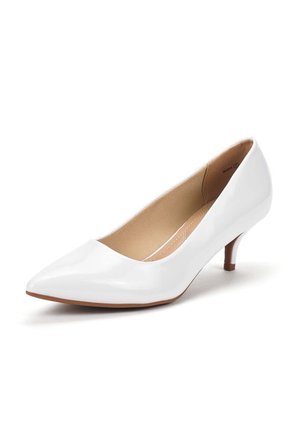 Women's Low Heel D'Orsay Pointed Toe Pump Shoes Wedding Party Shoes