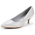 thumbnail image 1 of Dream Pairs Women's Low Heel D'Orsay Pointed Toe Pump Shoes Wedding Party Shoes, 1 of 7