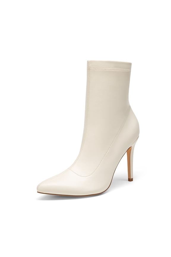 Women’s Mid-Calf Sock Boots – Sleek Stiletto & Mid Heel, Stretch Knit Comfortable Fit, Elegant & Versatile Fashion Booties