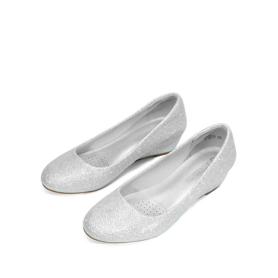 BURUDANI Women's Mid Wedge Heel Pump Shoes Debbie