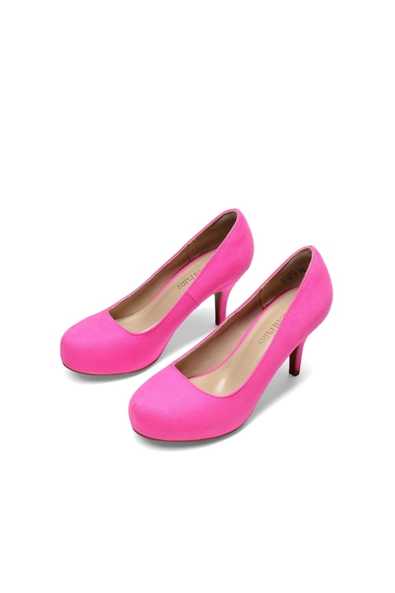 Women's New Classic Elegant Versatile Low Stiletto Heel Dress Platform Pumps Shoes