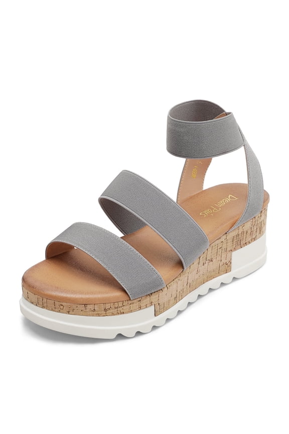 Women's Open Toe Ankle Strap Casual Platform Espadrilles Wedge Sandals