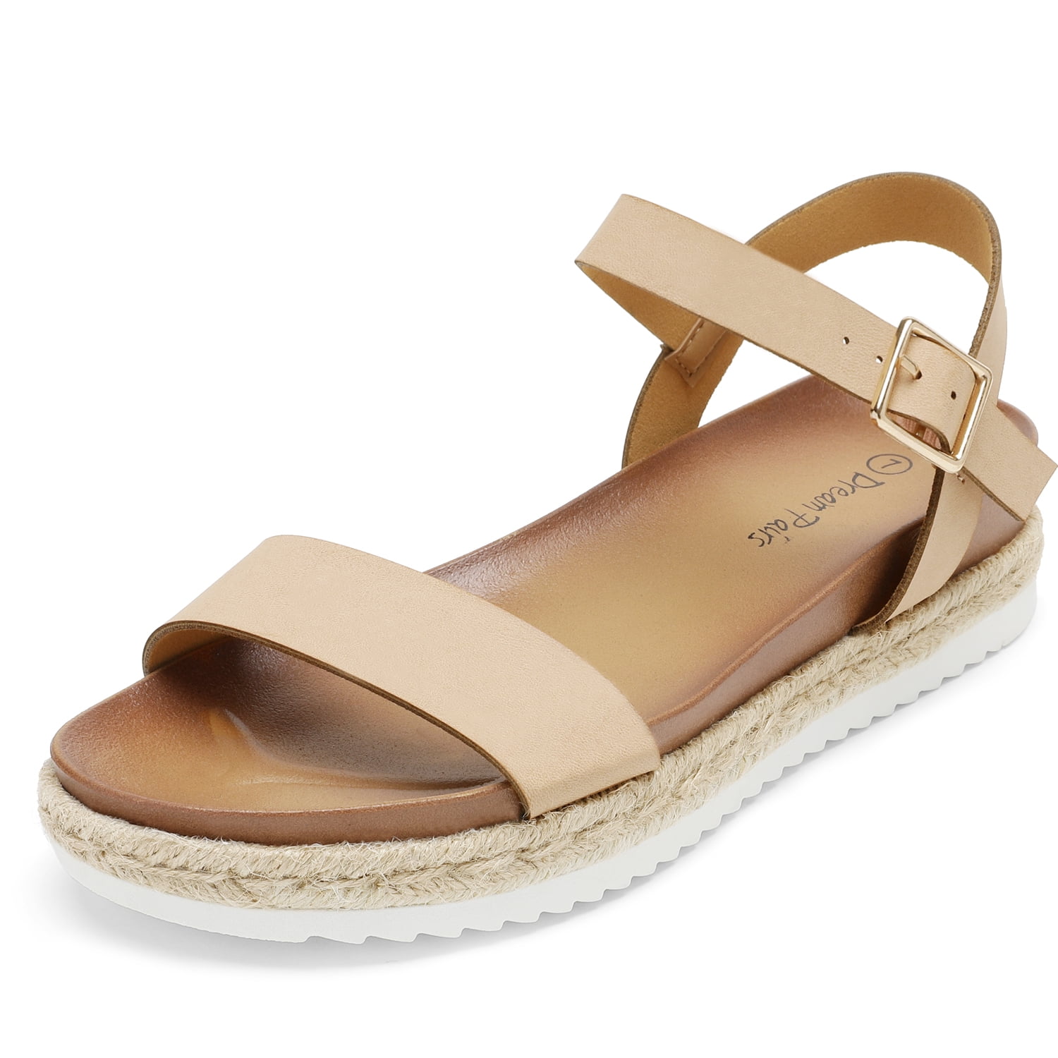 Dream Pairs Women's Open Toe Ankle Strap Espadrille Casual