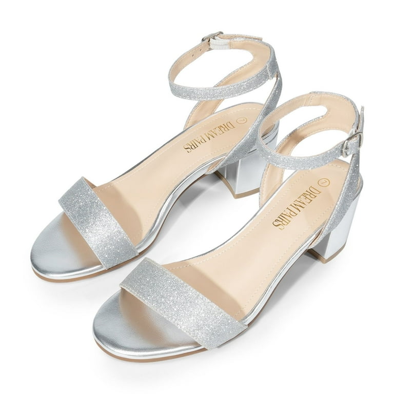 Wedding Shoes Low Heel Sandals Amazon Low Heel Womens Silver Flat