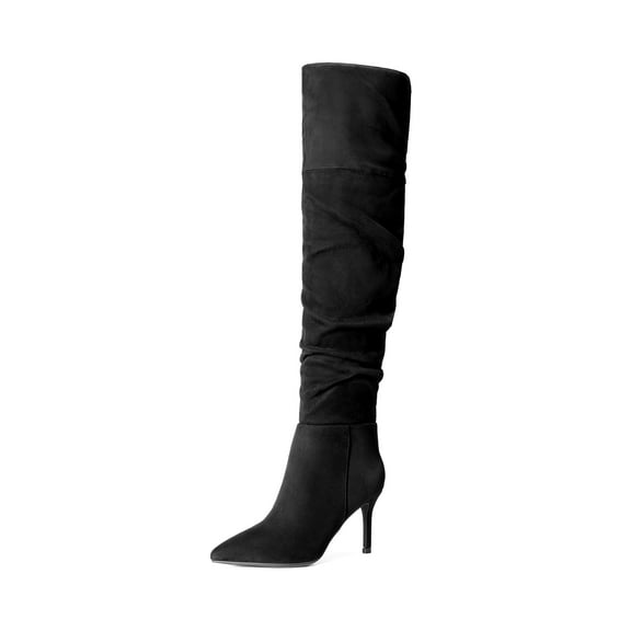 Dream Pairs Women's Over The Knee High Heels Boots Pointed Toe Stiletto Sexy Fall Long Boots