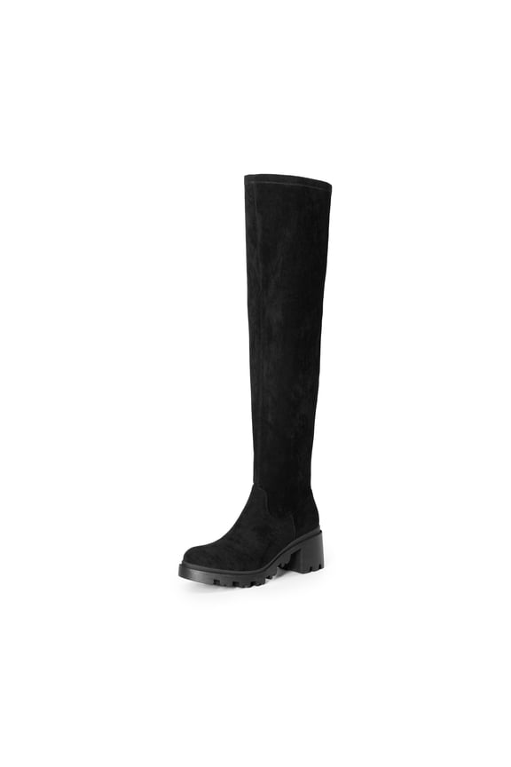 Women's Over The Knee Platform Boots Chunky Heel Fashion Style