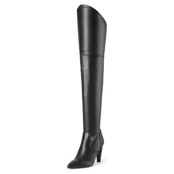 Dream Pairs Women's Over-the-Knee Heeled Boots Pointed-Toe Long Sexy