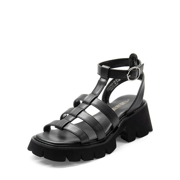 Dream Pairs Women's Platform Buckle Chunky Heel