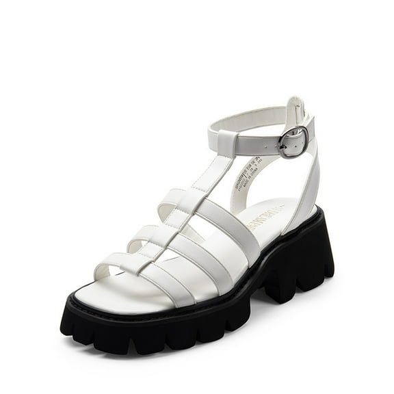 Dream Pairs Women's Platform Buckle Chunky Heel